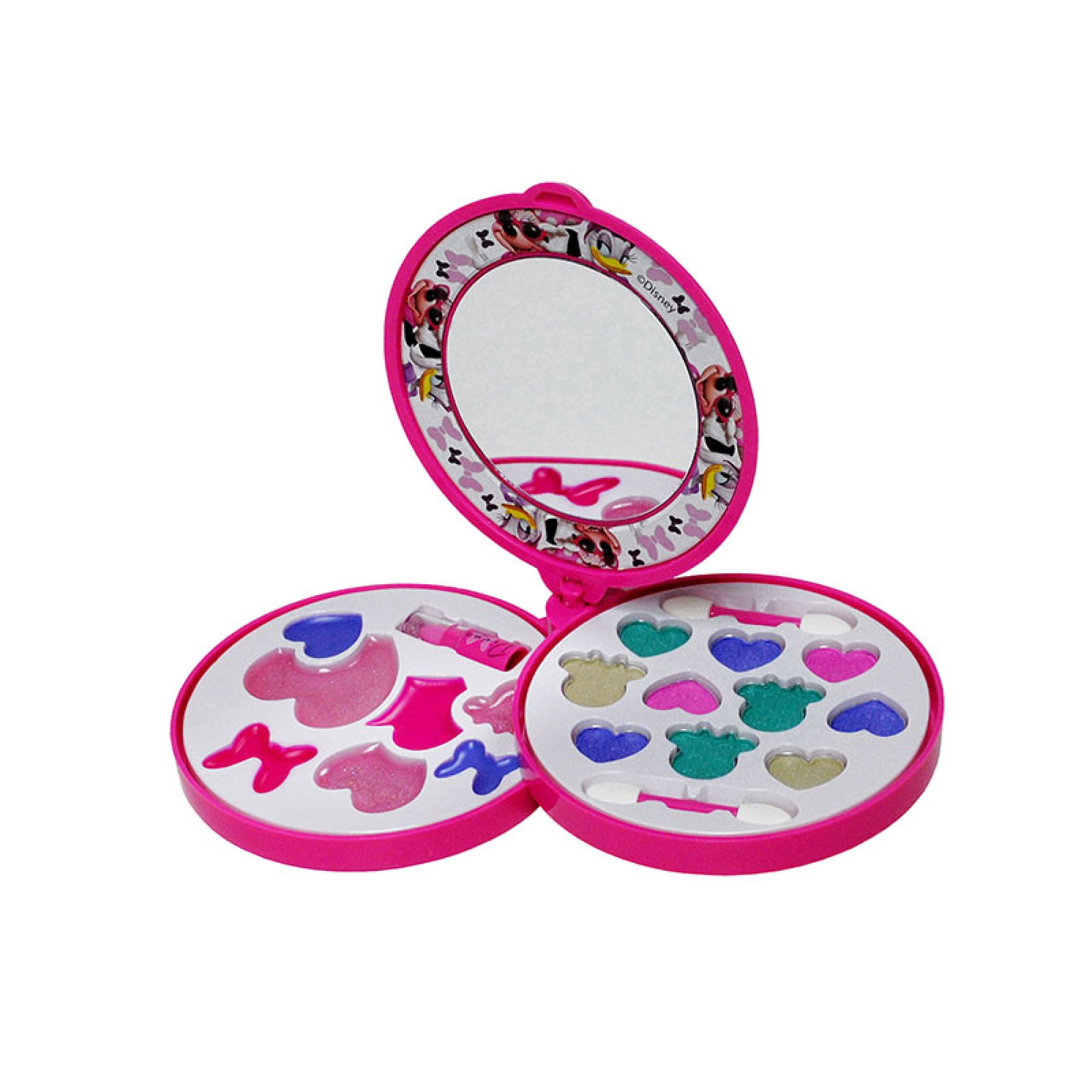 Maquillaje Infantil Set Circular 3 Pisos de Cosmeticos y Espejo