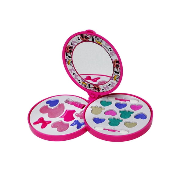Maquillaje Infantil Set Circular 3 Pisos de Cosmeticos y Espejo