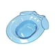 thumbnail image 5 of Bandeja para baño de asiento para mujer, duradera sobre el inodoro, amplia zona de asiento, cuenco de baño para la cadera, baño para dormitorio, baño, Azul, 5 of 5