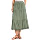 thumbnail image 1 of INSPIRE CHIC Falda Maxi de Verano para Mujer con Cintura Alta Elástica, Línea A en Capas, Casual para la Playa, Larga, XL Gris Verde, 1 of 6