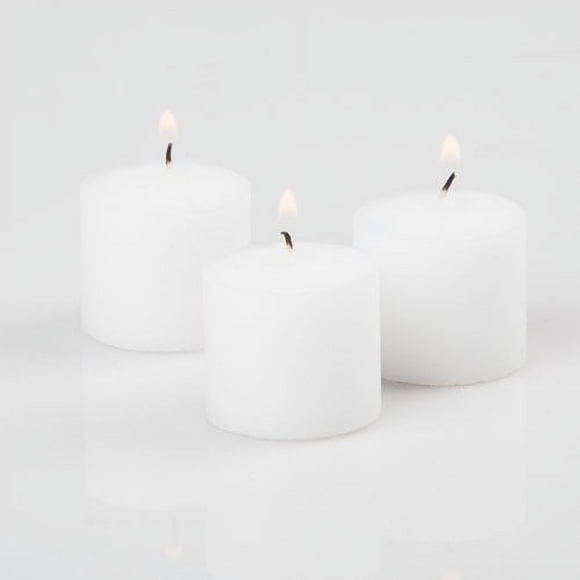 Votive Candles Richland White, sin perfume, 10 horas de combustión, juego de 72