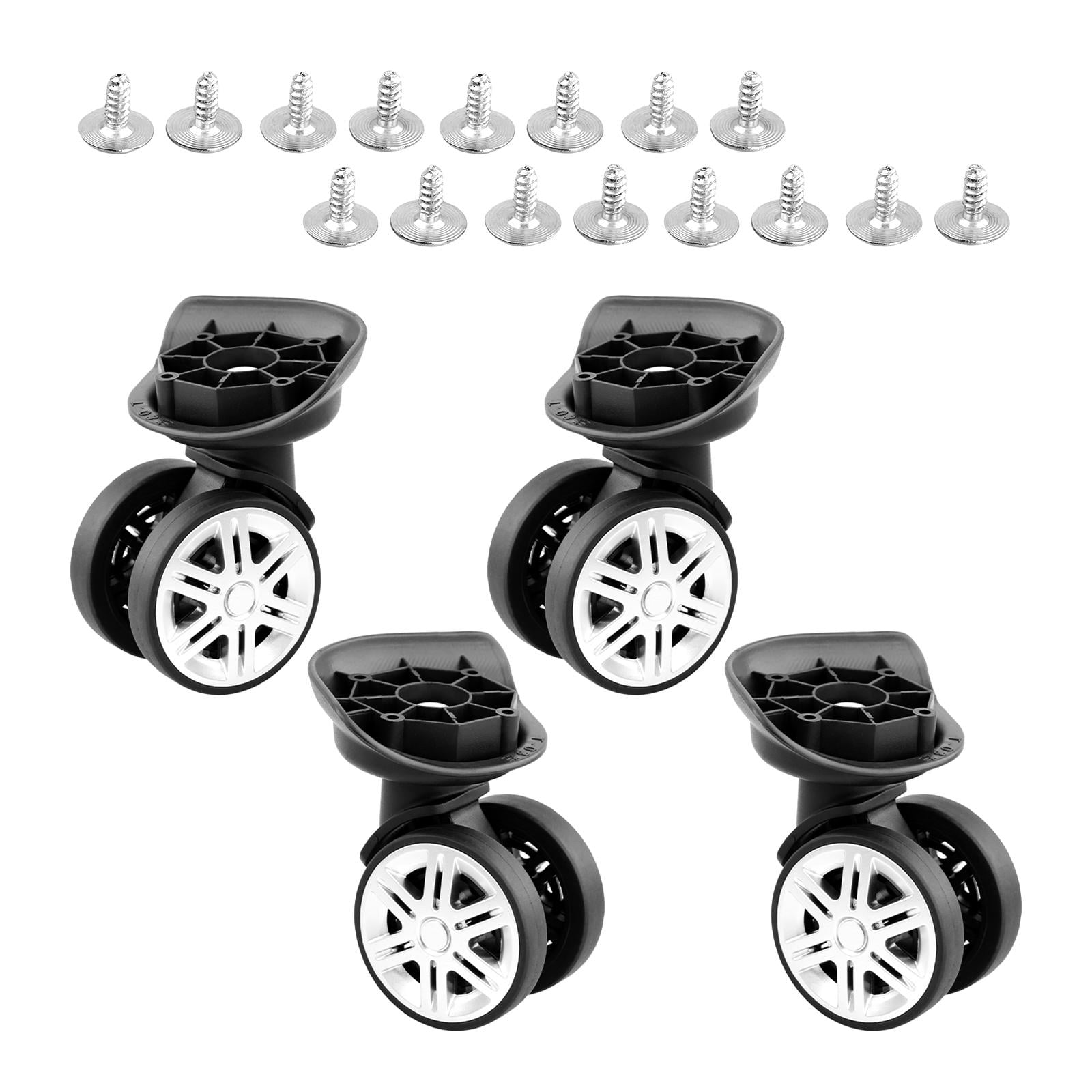 Bothyi - Equipaje Maleta Ruedas Quiet Hole Pitch 1.3 Pulgadas Reemplazo De Ruedas De Equipaje 4 Piezas Sin Freno