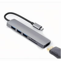 Genérico - Adaptador Usb Hub Hdmi Tipo C 3 X Usb 3.0 6En1