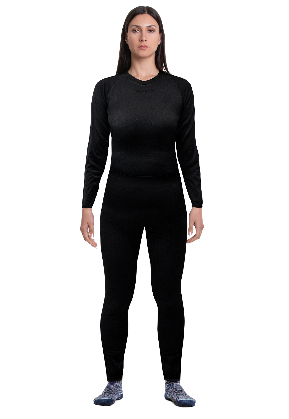 Hardwork - Conjunto Primera Capa Hw Patagonia Spandex Negro Mujer