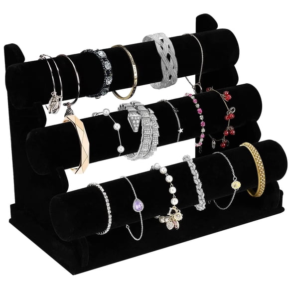 Organizador de Joyas OSPNIEEK de Terciopelo con 3 Niveles para Pulseras
