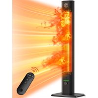 Oumebiu - Calentador De Exterior Balko De 42 Pulgadas, 9 Niveles De Calor Y Temporizador De 540 Minutos, Bloqueo De Seguridad Para Niños