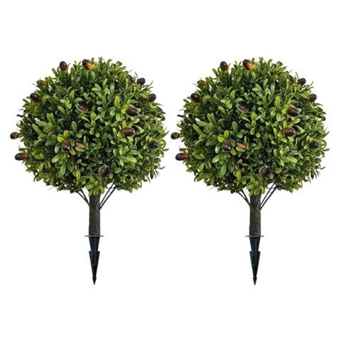 Magideal - 2X Topiario Artificial Para Exterior, Plantas Artificiales De 68 Cm, Arbustos De Vegetación Artificial Para Interior, Para Jardín, Porche O Inau