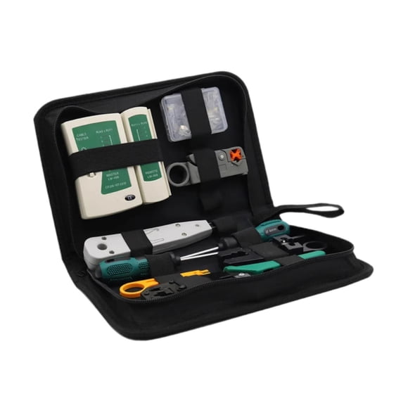 Kit De Herramientas De Red 11 En 1 Con Mango Antideslizante, Herramientas De Mantenimiento Y Reparación De Cables