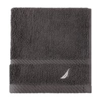 Toalla De Cara Signature Nautica 100% Algodón 33X33Cm Premium Gris Oscuro