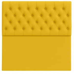 Ethan Desing - Respaldo De Cama 1 Plazas Amarillo Capitone