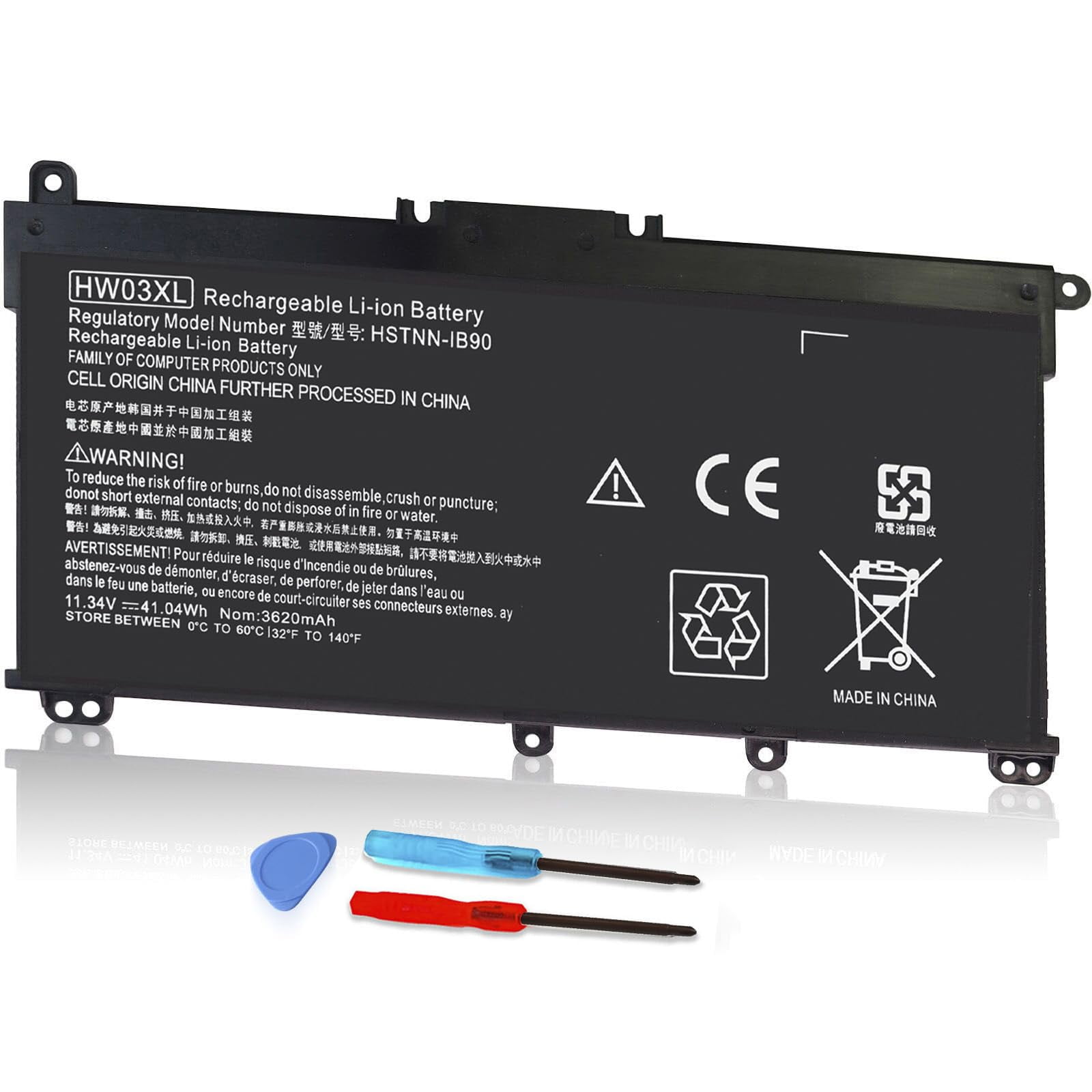 Batería Portátil Emanjor Hw03xl L97300-005 Para Hp Pavilion