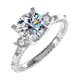 thumbnail image 1 of Anillos de Moissanita de Oro Blanco de 18K de 2 Uds para Mujer Regalo Color D Claridad VVS1 Anillos de Diamante Anillo de Plata Esterlina S925 Joyería Anillos de Compromiso de Moissanita con, 1 of 8