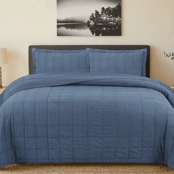 QUILT ANDES STONE WASH AZUL KING