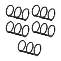 Magideal - Carpetas De Hojas Metálicas Sueltas De 5X3 Anillas, 3 Agujeros, Anillas Para Encuadernación De Hojas Metálicas Sueltas, Anillas Para Libros, Para , Negro 30Mm