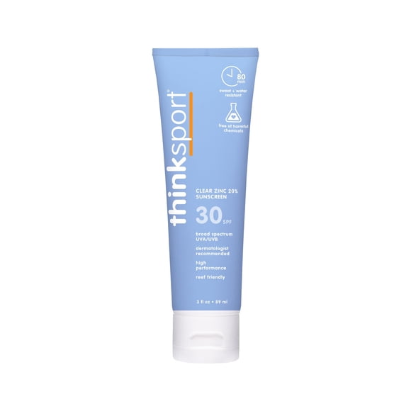 Protector solar THINKSPORT Mineral SPF 30, 90 ml, resistente al agua