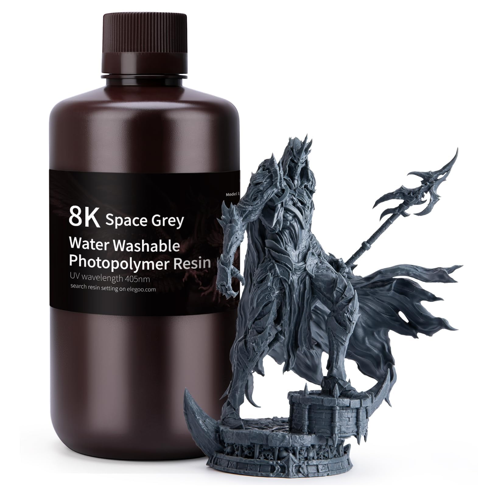 Impresora 3d De Resina Elegoo 8k, Lavable Con Agua, 1000 G, Color Gris Espacial
