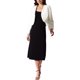 thumbnail image 2 of INSPIRE CHIC Chaqueta corta abierta de manga larga de piel sintética para mujer, blanca, XS, 2 of 6
