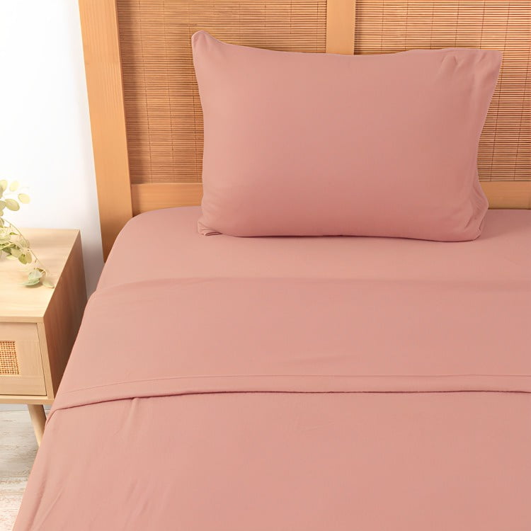 Juego De Sábanas Polar Lisa 1.5 Plazas / Coral – Mashini