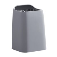 Bothyi - Papelera Cubo De Basura De 10 L Bote De Basura Rectangular Para Oficina Inodoro Baño Gris
