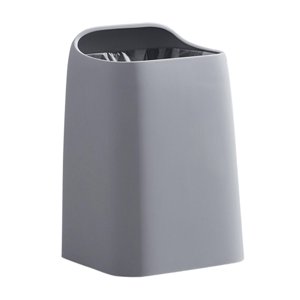 Bothyi - Papelera Cubo De Basura De 10 L Bote De Basura Rectangular Para Oficina Inodoro Baño Gris