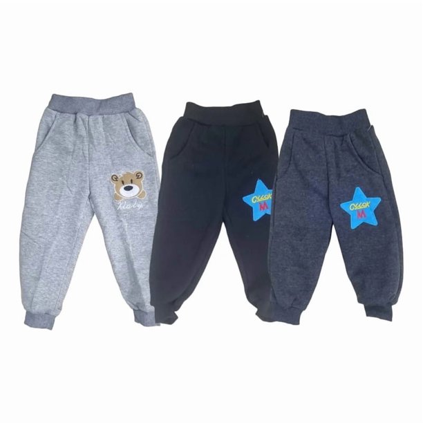 Pack 3 Pantalones Buzo Niño Algodon Con Diseño