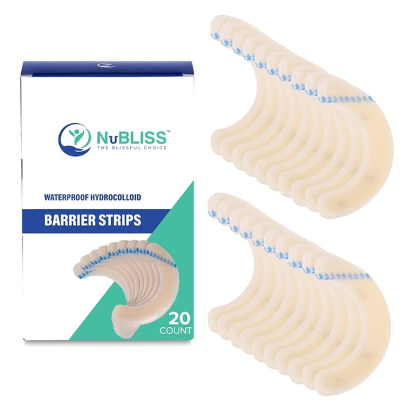 Tiras de barrera para ostomía NuBliss Hydrocolloid, 20 unidades