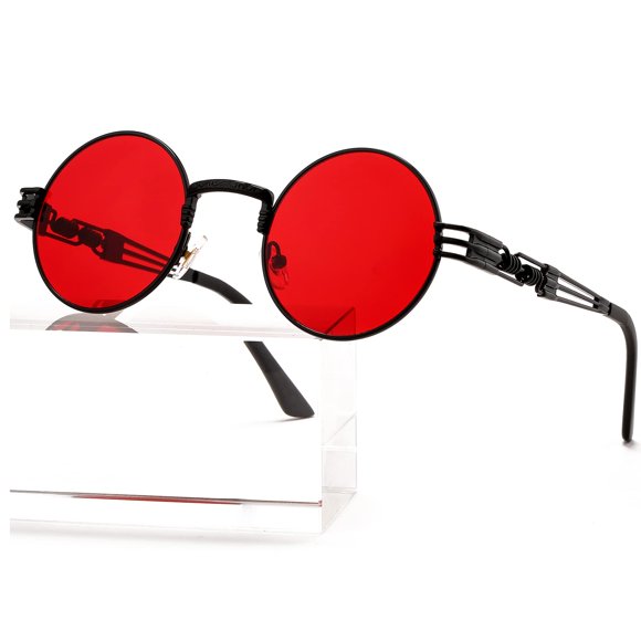 Gafas de Sol Redondas Steampunk AIEYEZO con Montura Metálica 100% UV400