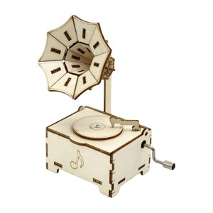 Magideal - Rompecabezas De Fonógrafo, Juguete De Aprendizaje Educativo Temprano, Rompecabezas De Montaje Diy, Proyecto De Experimento Científico, Rompecabezas 3D