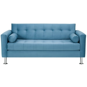 Bodevir - Sofa Retro 3C Felpa 12 Azul Petroleo