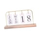 thumbnail image 2 of Calendario Plegable De Madera Con Visualización De Mes Y Día, Calendario De Escritorio De Pie Para Decoración De Habitaciones, Dorado, 2 of 5