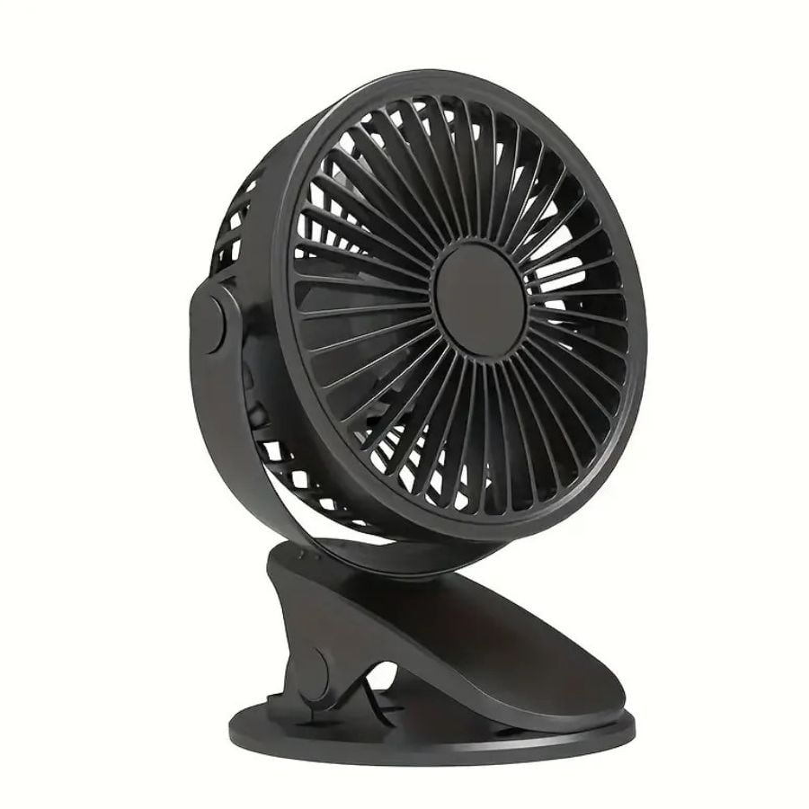 Click Ventas - Mini Ventilador De Mano Ligero Con Clip Rotación 360° Negro
