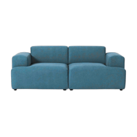 Franjawood - Sofa Gaspar 2 Cuerpo Turquesa