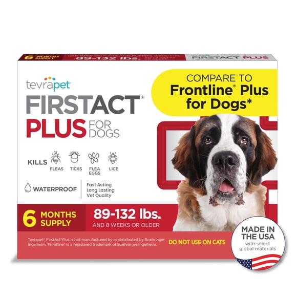 Tratamiento Antipulgas TevraPet FirstAct Plus 6 Dosis para Perros XL