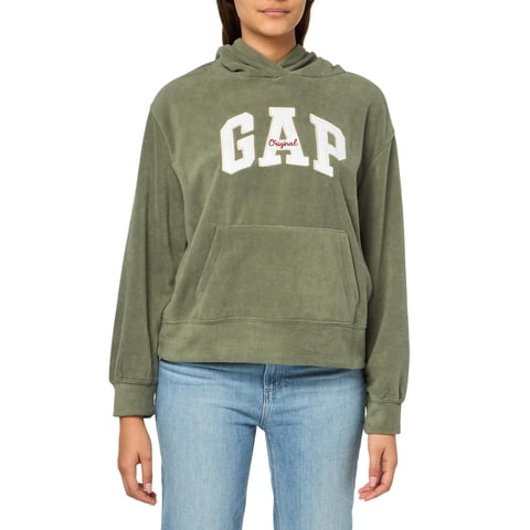 Sudadera Con Capucha Y Microforro Polar Con Logo Gap Para Mujer Birch, Talla Xs