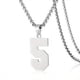 thumbnail image 1 of 1pc Stylish Stainless Steel Men's Athletes Number Pendant Necklace - Perfect for Baseball, Basketball, and Football Teams - Long Chain Necklace with Sports Number - Ideal Gift for Boys, 1 of 5