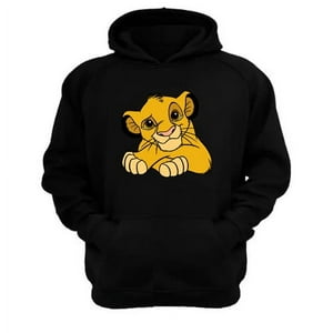 Genérico - Polerón Canguro El Rey De La Selva Negro Talla M Unisex