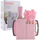 thumbnail image 1 of Kit Avanzado De Utensilios De Cocina De Silicona En Color Rosa - Resistentes Al Calor Con Mangos De Madera, 1 of 4