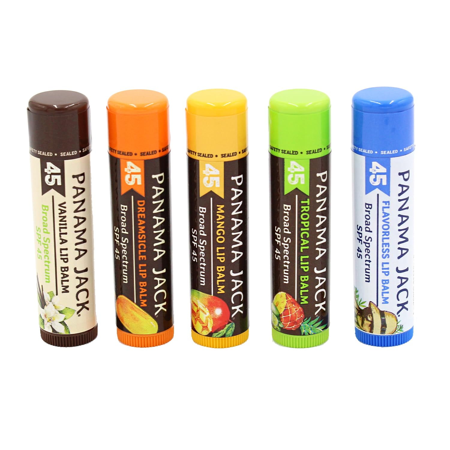 Bálsamo Labial Protector Solar Panama Jack Spf 45, Paquete De 5