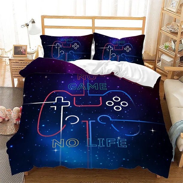 Gamepad Duvet Cover Gamer Bedding Set For Boys Girls Teen Video Games Quilt Cover Microfiber Gaming Controller Bed Sets