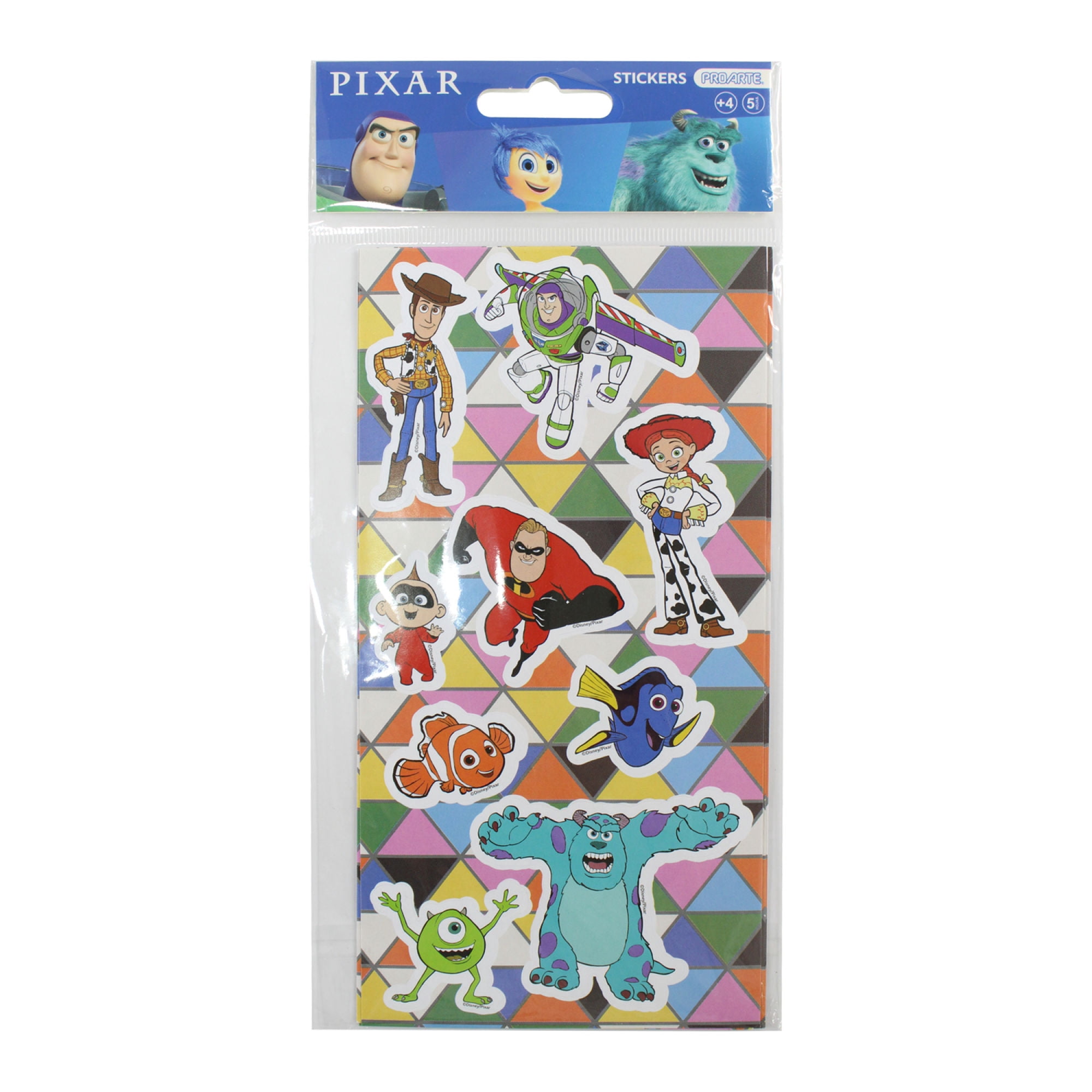 Pixar set stickers 5 hojas proarte | Lider