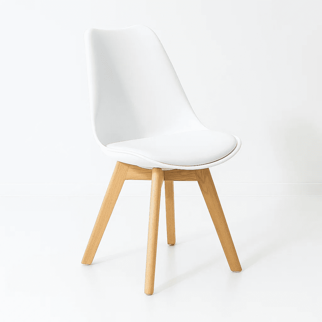 Klik Muebles - Silla Tulip Acolchada - Blanca