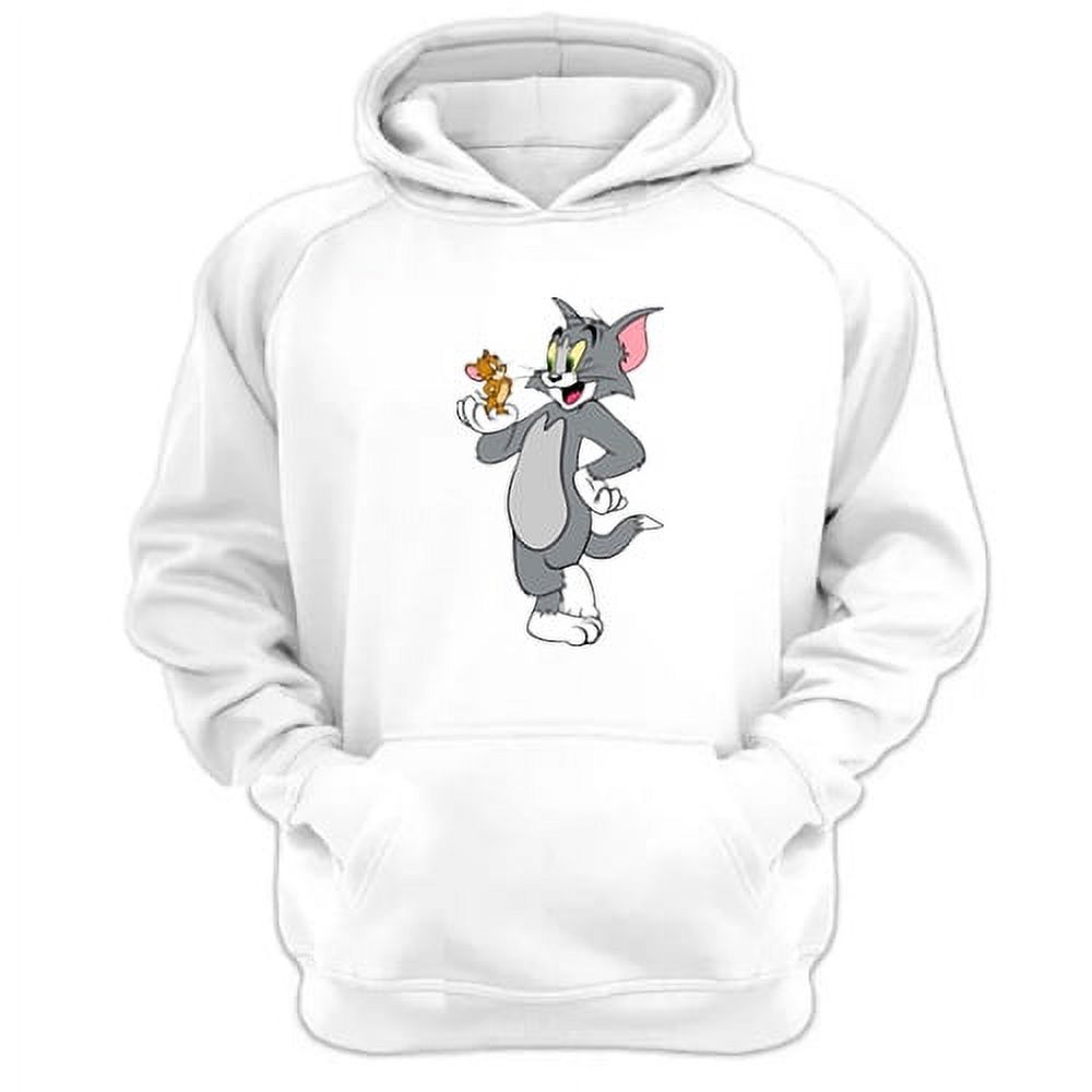 Genérico - Poleron Canguro Tom Y Jerry Blanco Talla S Unisex