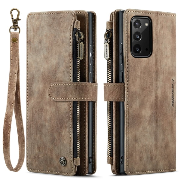 CaseMe For Samsung Galaxy Note 20 Ultra Note 10 Note 10 Plus Wallet Case, Leather Card Holder, Magnetic Kickstand & Zipper