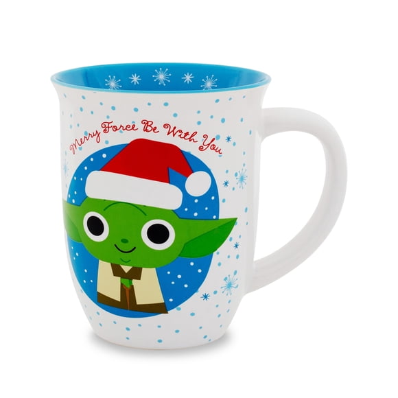 Taza de café con leche Silver Buffalo Star Wars Santa Yoda 480 ml