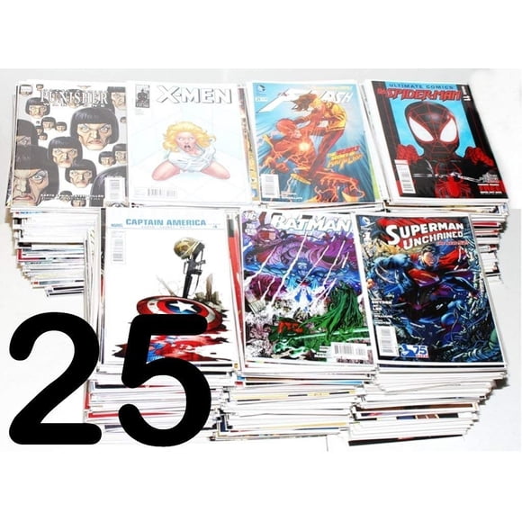 Lote 25 de cómics Marvel DC Superman Batman X-Men sin engaños