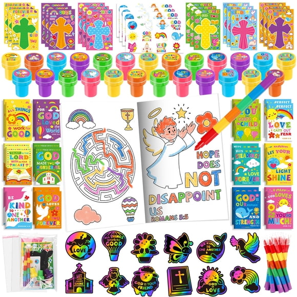 BenLouis Recuerdos de Fiesta Cristiana para Niños (24 juegos con versículos)