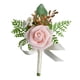 thumbnail image 1 of Boutonniere de flores para boda, boutonniere de rosas para novio, boutonniere con alfiler y clip para decoración de compromiso de graduación, 1 of 5