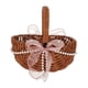 thumbnail image 5 of Cesta de flores pequeña tejida, cesta de almacenamiento artesanal, práctica cesta de verduras, decoración del hogar para senderismo, boda, fiesta de Marrón claro M, 5 of 5