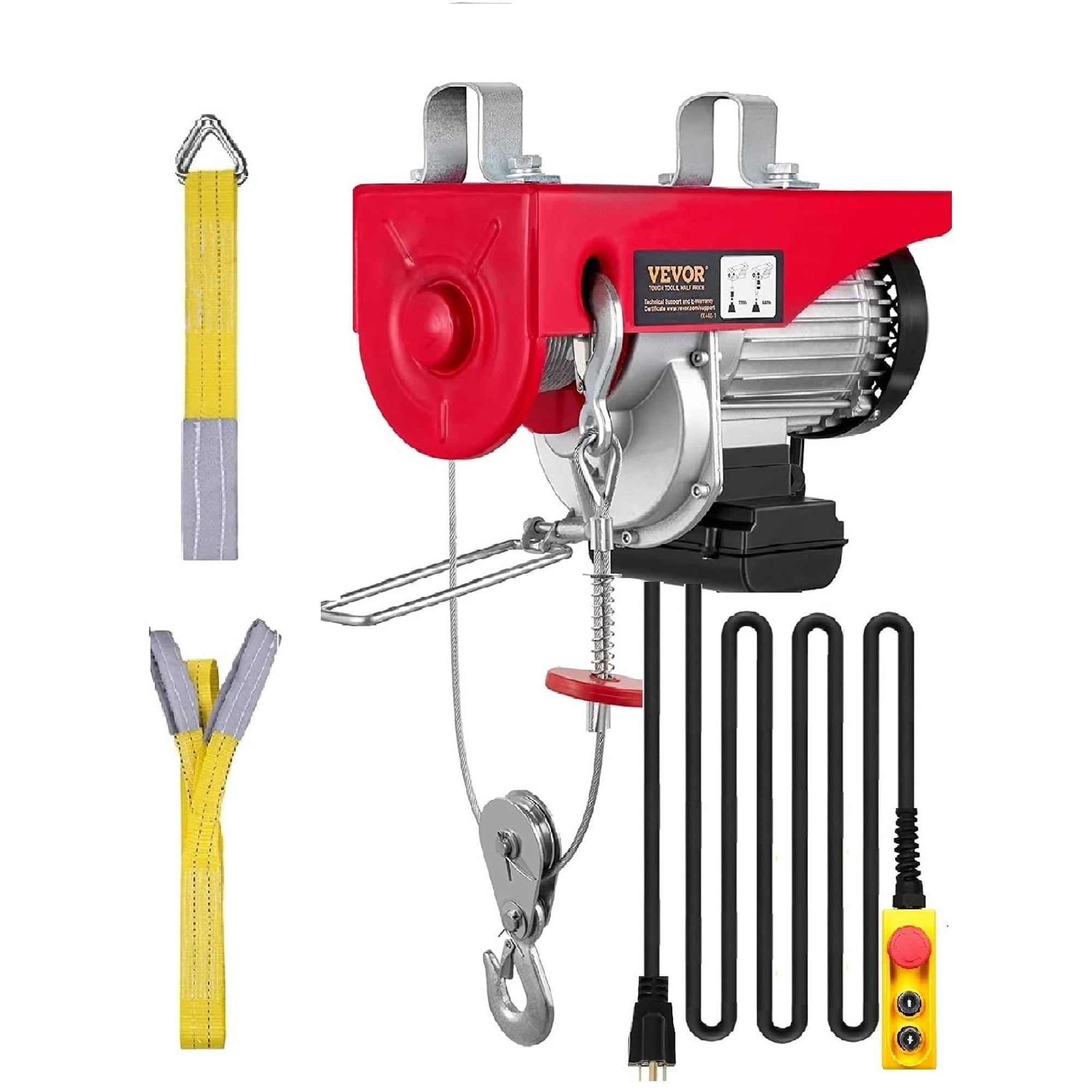 Polipasto Eléctrico Vevor 800 Kg 110 V Con Control Remoto Con Cable De 4,3 M