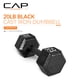 thumbnail image 2 of Mancuerna CAP Barbell de hierro fundido hexagonal, negra, individual, 20 kg, 2 of 7